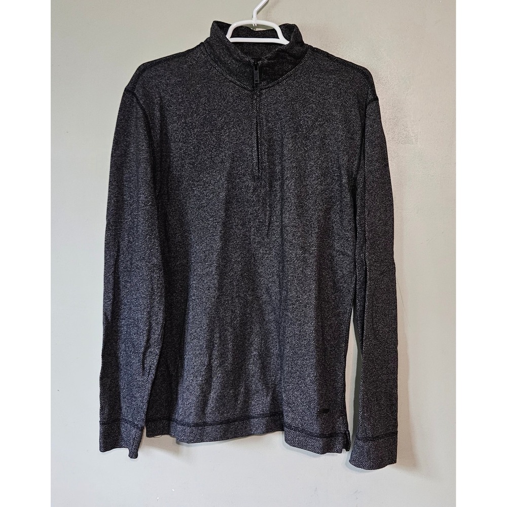 Rodd & Gunn Mens Charcoal Grey Textured Quarter Zip Pullover Sweater Size M